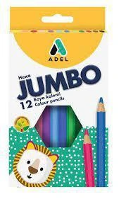 Adel Jumbo Hexa Boya Kalemi 12 Renk Tam Boy ürün görseli