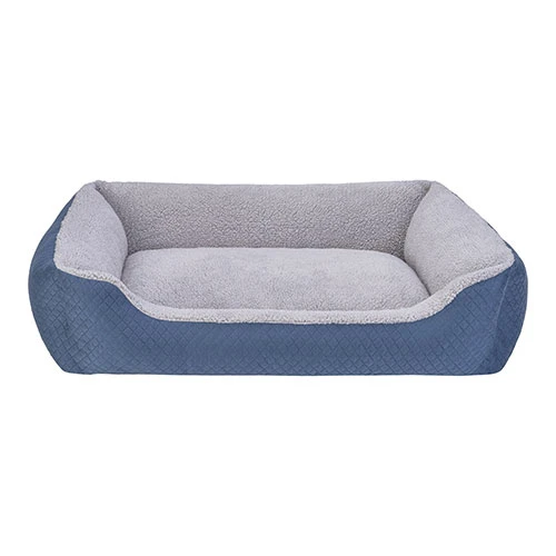 Pet Comfort Bravo Duo Köpek Yatağı Mavi Gri Peluş Large 90x70 Cm ürün görseli