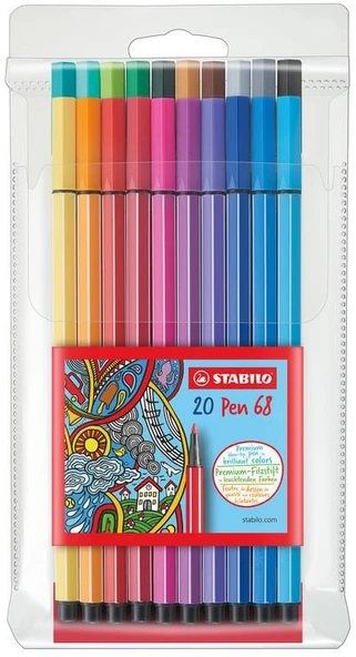 Stabilo Pen 68 20 Renk Askılı Paket ürün görseli