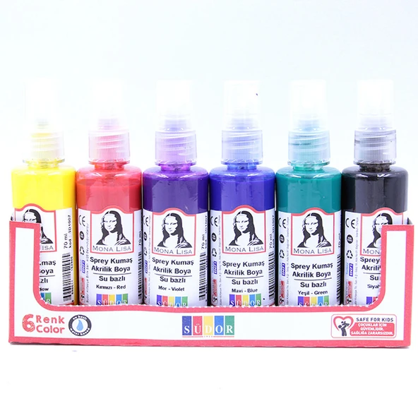 Südor Sprey Kumaş Akrilik Boya Su Bazlı 6x70 Ml ürün görseli