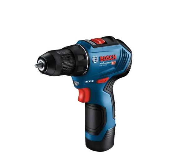 BOSCH GSR 12V-30 2Ah ÇİFT AKÜLÜ DELME VİDALAMA MAKİNASI ürün görseli 1
