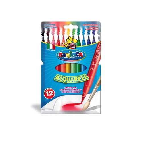 Carioca Acquarell Fırça Uçlu Keçeli Boya Kalemi 12'li ürün görseli