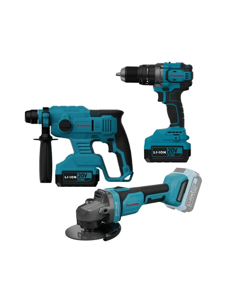 Catpower 4235 Akülü Vidalama, Kırıcı-Delici, Taşlama Kömürsüz 20 V + (2 Adet 4.0 Ah Akü ve Hızlı Şarj Cihazı) ürün görseli