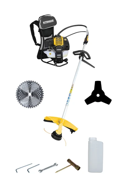 RTM9636SET Benzinli Sırt Tipi Tırpan 3'lü Set -Eldiven-Tırpan Misinası - Resim 2