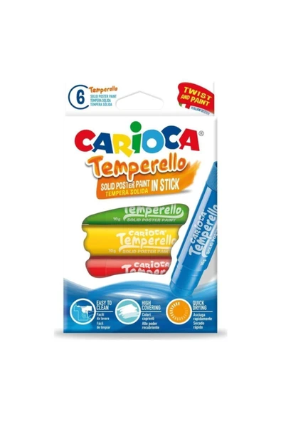 Carioca Temperello Stick Poster Boya Kalemi 6'lı ürün görseli