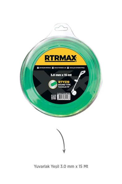 RTM9636SET Benzinli Sırt Tipi Tırpan 3'lü Set -Eldiven-Tırpan Misinası - Resim 4