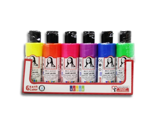Südor Akrilik Boya Multi 70Ml Fosforlu 6Lı Sd1006F ürün görseli