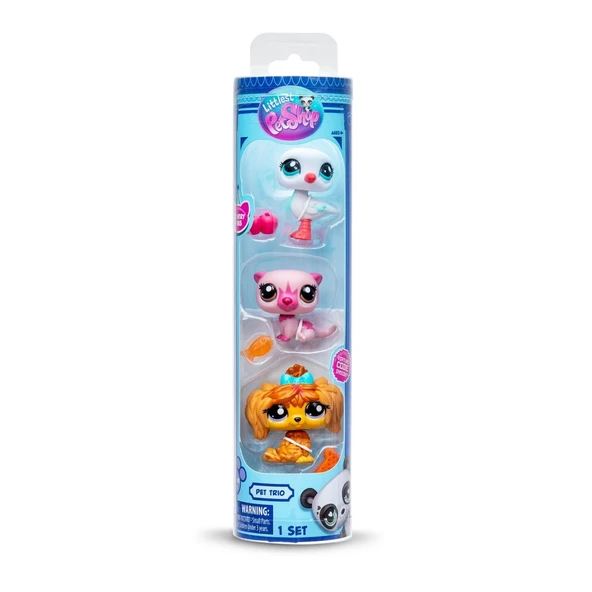 Littlest Pet Shop Minişler 3'lü Figür Seti  - Su Samuru-Martı-Köpek - Resim 3