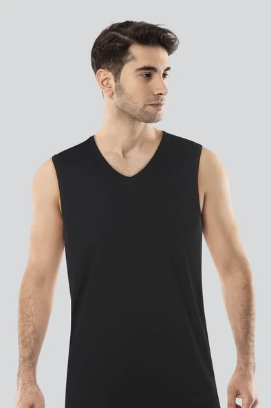 6 Adet Anıt Erkek Modal V Yaka Sıfır Kol Fanila Atlet 1205 ürün görseli