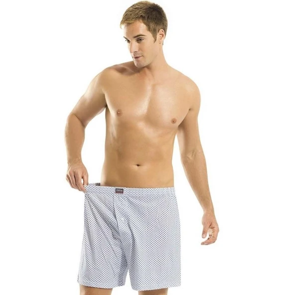 6 Adet Öztaş Erkek Battal Pamuklu Penye Desenli Boxer A1130 ürün görseli