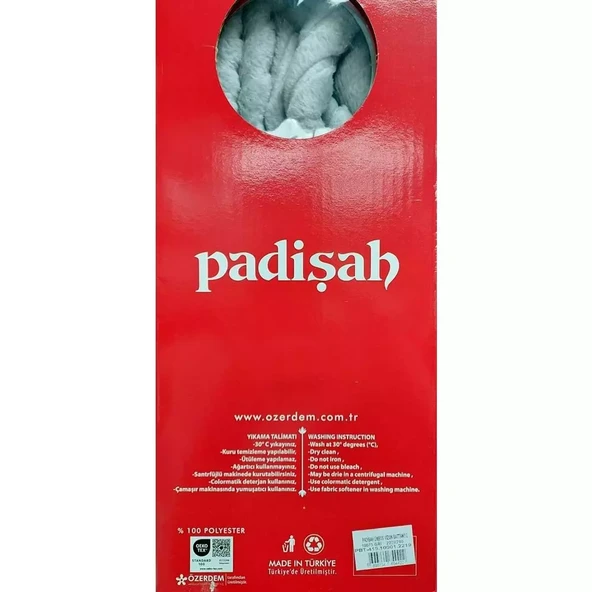 Padişah Embos Kutulu Çift Kişilik Vizon Battaniye (220x240)-Gri - 3
