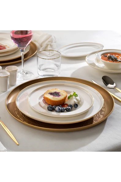 Schafer Mandy Gold 56 Parça 12 Kişilik Yemek Takımı - Resim 5