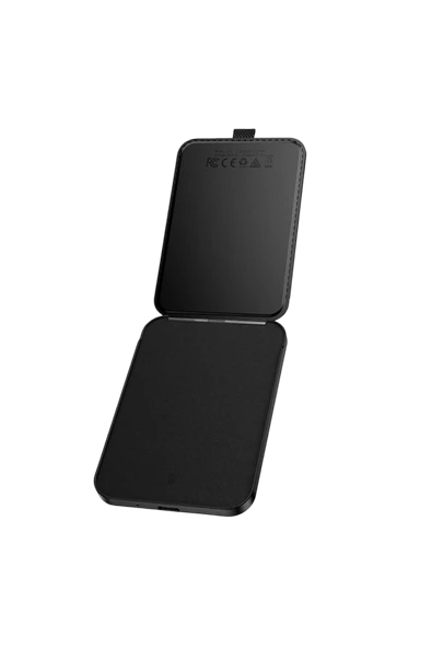 Hoco. E91I Tiger Smart Apple Find My Özellikli Kablosuz Şarj Destekli Magsafe Kartlık - Siyah - Resim 6