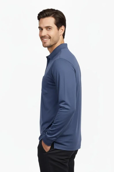 Erkek Gömlek Yaka Kol Manşetli Cepli Sweat 4249 BGL-ST04862 - Resim 8