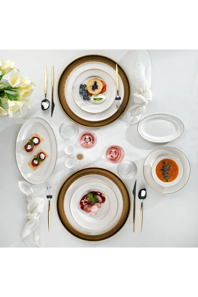 Schafer Mandy Gold 56 Parça 12 Kişilik Yemek Takımı - Resim 7