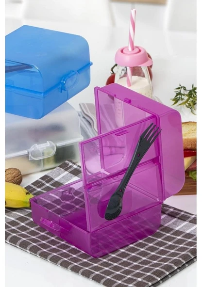 Herevin Mor Beslenme Kutusu 860 Ml 14x14x9 - 4