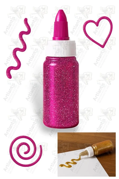 Simli Yapıştırıcı 50 gr 1 Adet Bubu Simli Uhu 6 lı Anasınıfı Kreş Süsleme Etkinlik Yıkanabilir Zararsız - 7