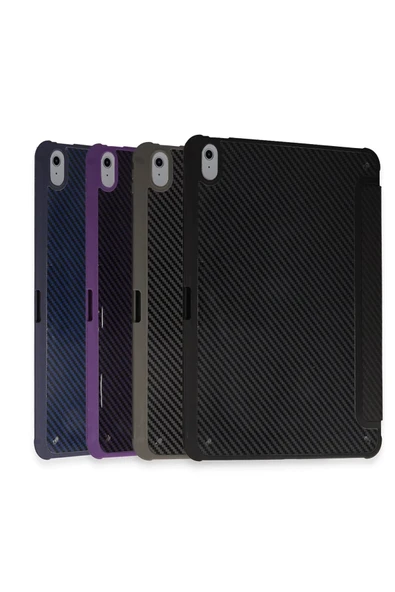 Litae Trend BFS  iPad Pro 13 (2024) Kılıf Color Karbon Tablet Kılıfı - Derin Mor - Resim 3