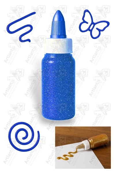 Simli Yapıştırıcı 50 gr 1 Adet Bubu Simli Uhu 6 lı Anasınıfı Kreş Süsleme Etkinlik Yıkanabilir Zararsız - 5