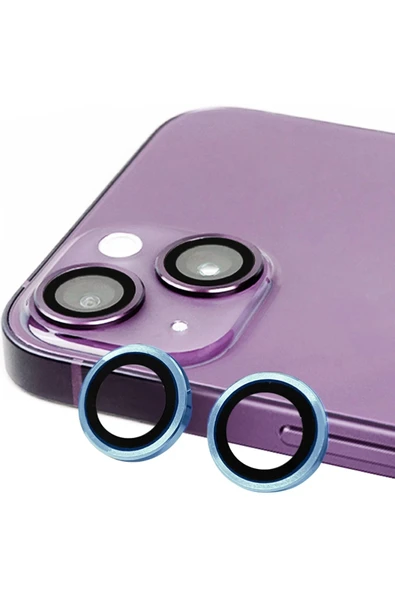 Litae Trend BFS iPhone 15 Raze Metal Kamera Lens - Mavi