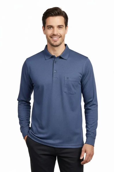 Erkek Gömlek Yaka Kol Manşetli Cepli Sweat 4249 BGL-ST04862 - Resim 3