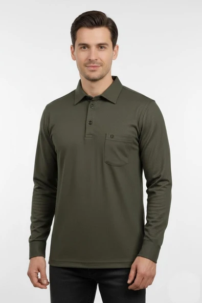 Erkek Gömlek Yaka Kol Manşetli Cepli Sweat 4249 BGL-ST04862 - Resim 4