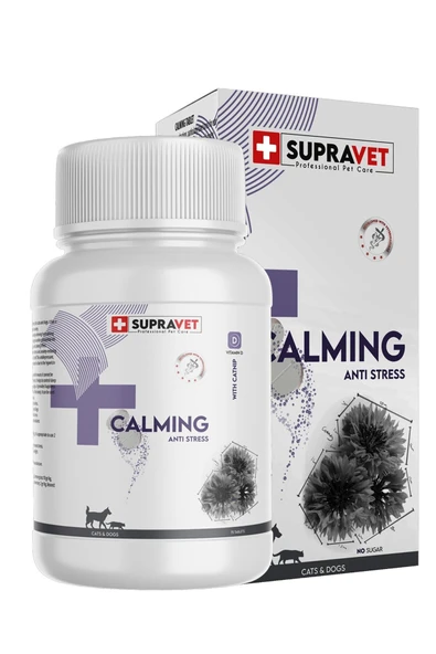 Supravet Kedi Ve Köpekler Için Sakinleştirici Calming Tablet + Vitamin D ( 75 Tablet ) - Resim 8