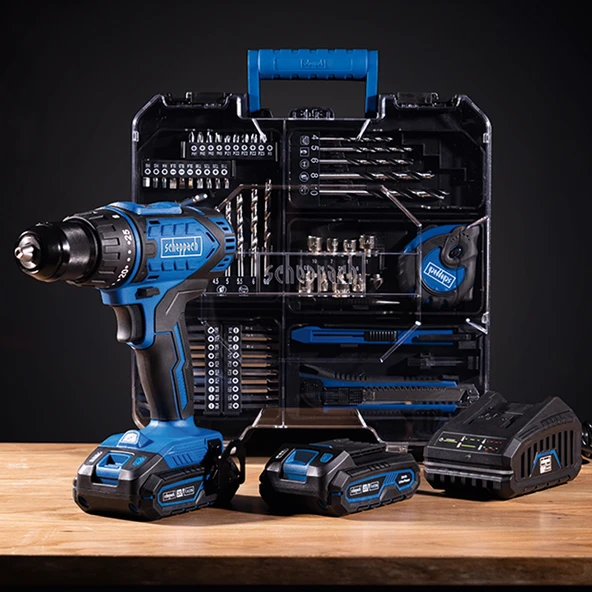 Scheppach C-DTB74/1-X 20V 1x2AH Akülü Vidalama + 74 Parça Aksesuar Seti - 5909315900 - 5