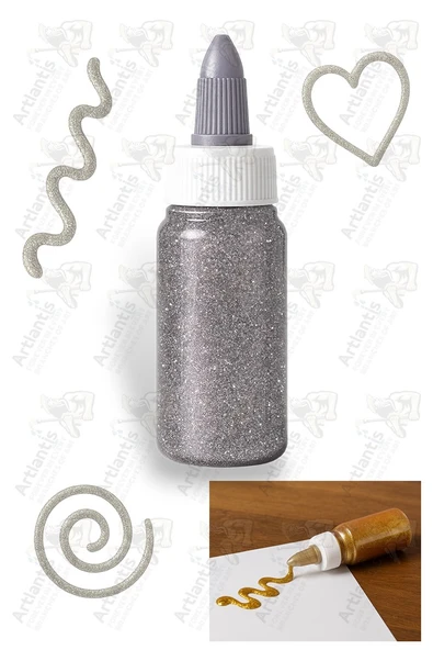 Simli Yapıştırıcı 50 gr 1 Adet Bubu Simli Uhu 6 lı Anasınıfı Kreş Süsleme Etkinlik Yıkanabilir Zararsız - 3