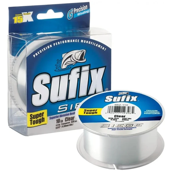 Sufix Siege Monoflament Olta Misinası 300mt  Clear 0,40 mm ürün görseli 1
