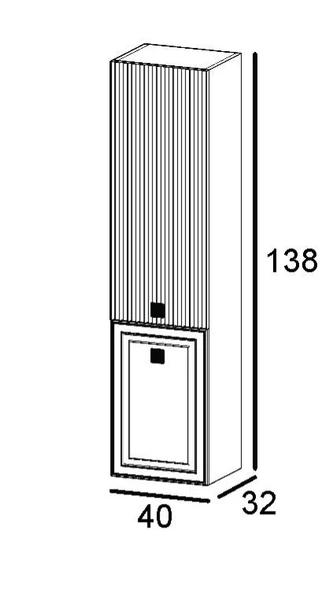 Denko Hana 100 cm (Sahra) Banyo Dolabı Takımı ve Boy Dolabı - Resim 4