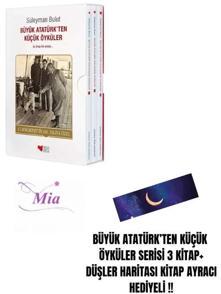 BÜYÜK ATATÜRK’TEN KÜÇÜK  ÖYKÜLER SERİSİ 3 KİTAP+ DÜŞLER HARİTASI KİTAP AYRACI HEDİYELİ !! ürün görseli