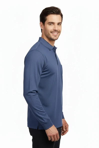 Erkek Gömlek Yaka Kol Manşetli Cepli Sweat 4249 BGL-ST04862 - Resim 5