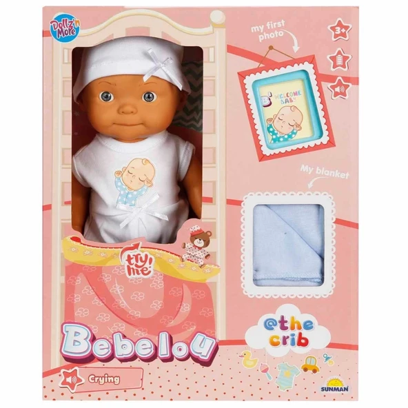 Bebelou Sesli Hoş Geldin Bebeği 30 cm - Resim 4
