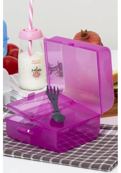 Herevin Mor Beslenme Kutusu 860 Ml 14x14x9 - 2