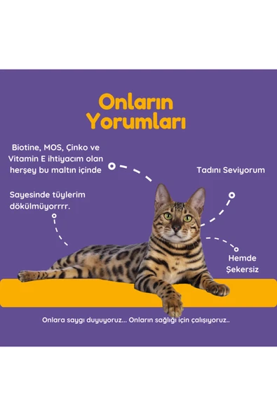 Supravet Kediler Için Biotine Malt 100 GR (TÜY DÖKÜLMESİ ENGELLEYİCİ BİOTİN TÜY SAĞLIĞI) - Resim 4