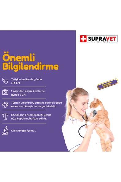 Supravet Kediler Için Biotine Malt 100 GR (TÜY DÖKÜLMESİ ENGELLEYİCİ BİOTİN TÜY SAĞLIĞI) - Resim 8