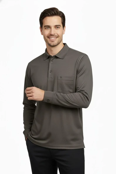 Erkek Gömlek Yaka Kol Manşetli Cepli Sweat 4249 BGL-ST04862 - Resim 9