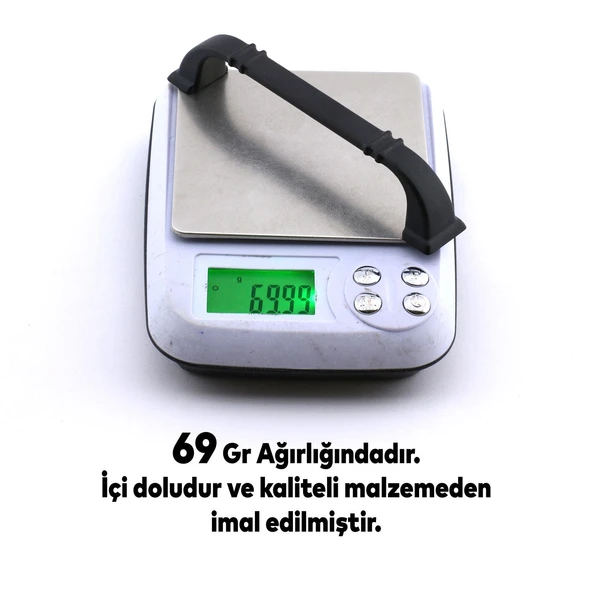 Mobilya Mutfak Dolabı Çekmece Dolap Kulpları Kapak Kulpu Kulbu Siyah 128 Mm-12.8 Cm Metal Kulp - Resim 3