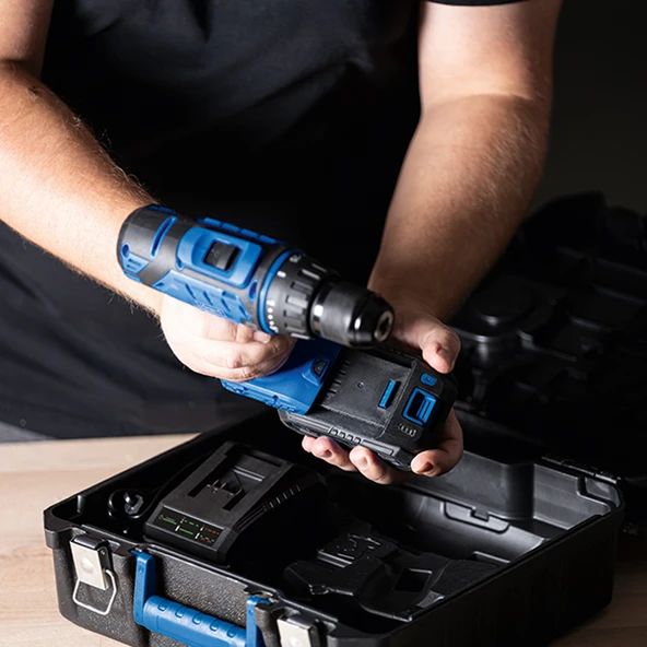 Scheppach C-DTB74/1-X 20V 1x2AH Akülü Vidalama + 74 Parça Aksesuar Seti - 5909315900 - 4