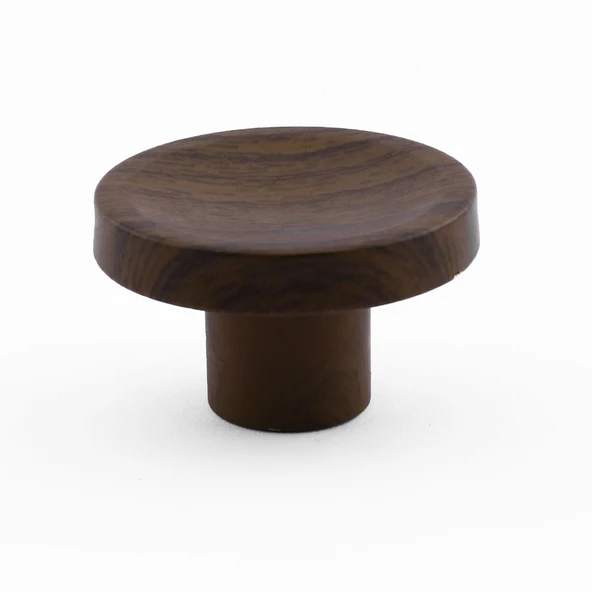 Bohem Tek Vidalı İç Bükey Plastik Düğme Kulp Kestane Kahvesi Renk Mobilya Dolap Çekmece Kulpu Kulbu - Resim 6