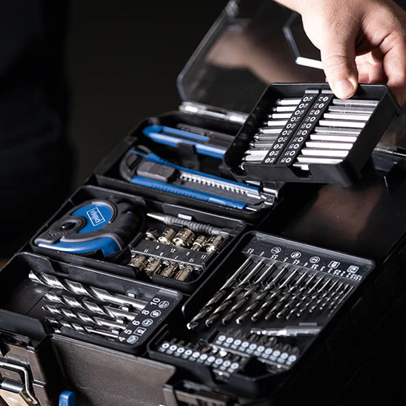 Scheppach C-DTB74/1-X 20V 1x2AH Akülü Vidalama + 74 Parça Aksesuar Seti - 5909315900 - 3