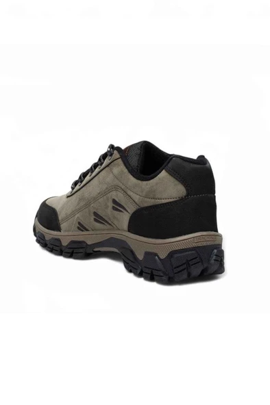 Wanderfull 3007-26 Deri Bağcıklı Outdoor Erkek Ayakkabı Vizon Siyah 45-47 - 3