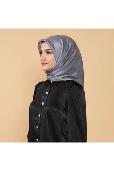 Sinem Düz Kristal Db-100 18 Gri Eşarp ürün görseli 1