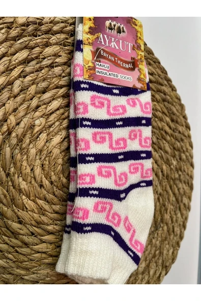AYKUT ÇETİK YÜN TERMAL AKRİLİK NOSTALJİK ÇORAP - Resim 2