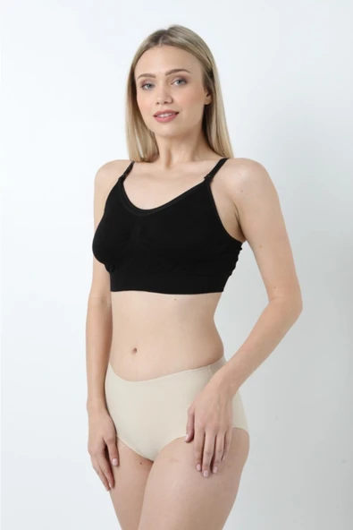 Form Angel siyah renk  Emzirme Sütyeni (Dikişsiz) - Resim 2