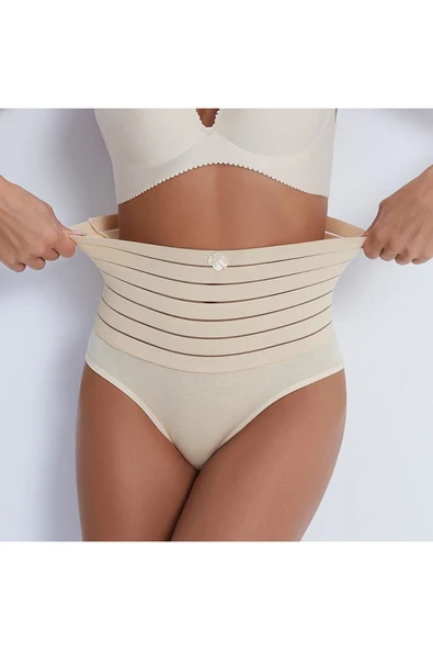 ECEM YILDIZ Bel Korseli İnceltici Penye Külot ürün görseli