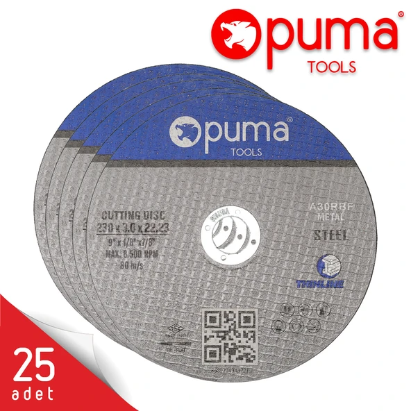 Puma Tools Metal Kesici Taş 230x3.0x22.23 mm 25 adet - Resim 3