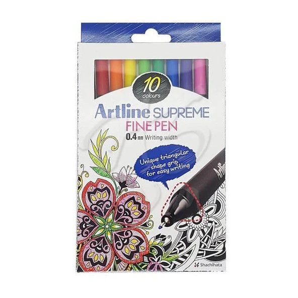 Artline Supreme Fine Pen 0.4mm 10lu Set ürün görseli