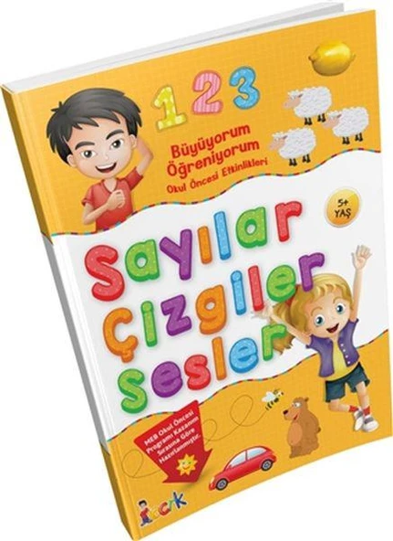 Büyüyorum Öğreniyorum Okul Öncesi Etkinlikleri  Sayılar Çizgiler Sesler ürün görseli